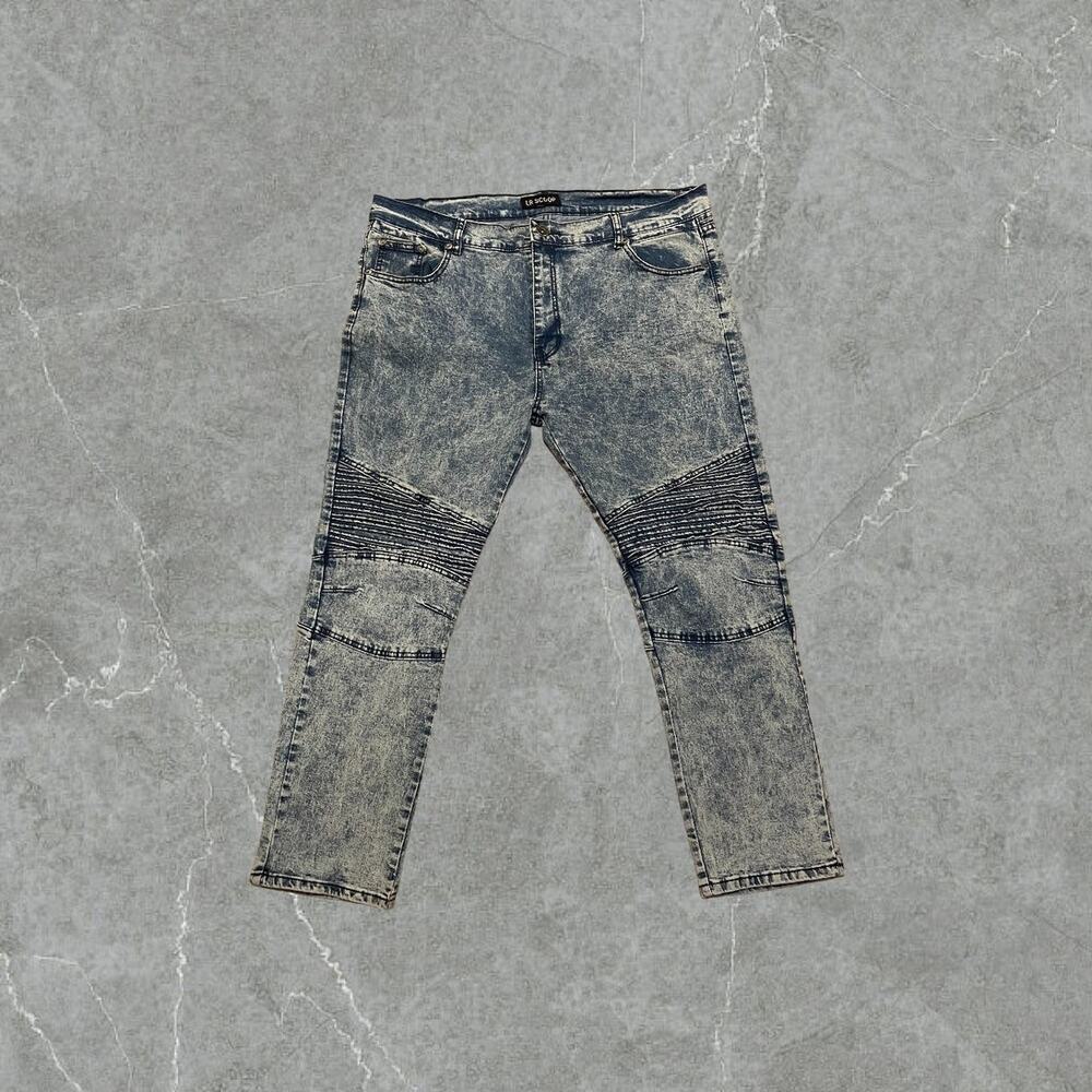 Ribbed Motorcycle Jeans